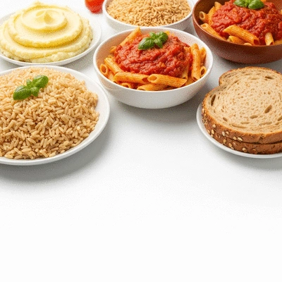 Carbohydrate-rich food assortment
