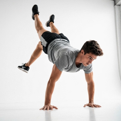 User engaged in calisthenics training