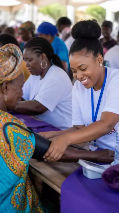 Community health event showcasing engagement
