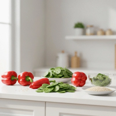 Lifestyle image of a healthy meal preparation