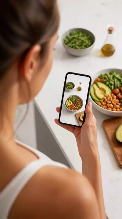 User tracking food intake with a smartphone