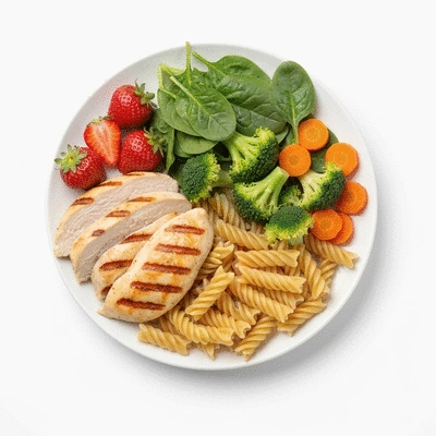 Healthy meal with iron-rich ingredients