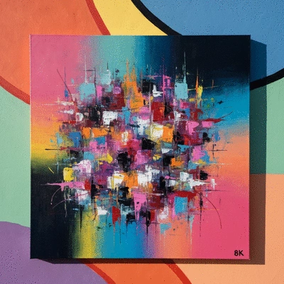 A vibrant art piece created by a community artist