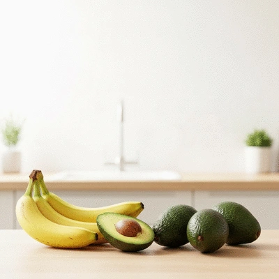 Healthy lifestyle with potassium-rich foods