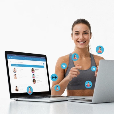 User engaging with fitness community