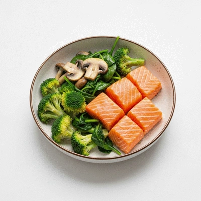 A healthy meal with protein-rich foods