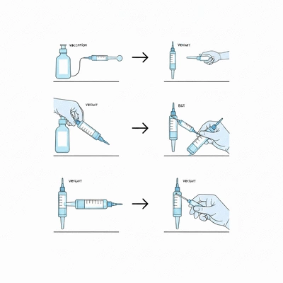 Vaccination process illustration