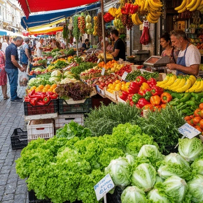 Assortment of healthy food alternatives like fruits, nuts, and yogurt